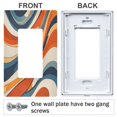 thumbnail image 3 of Yayeee Rocker Switch Wall Plate 3-Gang 6.5"x4.6" Home Decorative Outlet Cover, Beige Abstract Wavy, 3 of 6