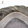 thumbnail image 5 of Lyrical Hair Toupee for Men Fine Mono Mens Toupee Human Hair Replacement Systems Monofilament with NPU Hairpiece for Man Black Brown Blonde Gray Hair Wig Unit, 5 of 6
