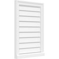 thumbnail image 2 of 40"W x 12"H Rectangle Surface Mount PVC Gable Vent: Functional, w/ 2"W x 2"P Brickmould Sill Frame, 2 of 13