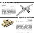 thumbnail image 4 of Apostrophe Games 5 Military Building Block Sets (659 Pieces) F-22 Raptor, M1 Abrams Tank, Black Hawk Helicopter, Reaper UAV and Humvee Army Truck Scale Models for Kids and Adults, 4 of 5
