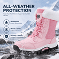 thumbnail image 3 of Stepedia Boots for Women Anti-Skid Outdoor Shoes Winter Boots Indoor Outdoor Snow Boots, Pink Size 10, 3 of 8