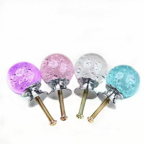 30mm Crystal Bubble Ball Furniture Knob Kitchen Cupboard Door Pulls Drawer Knobs Cabinet Handles Wardrobe Door Handles 1pc