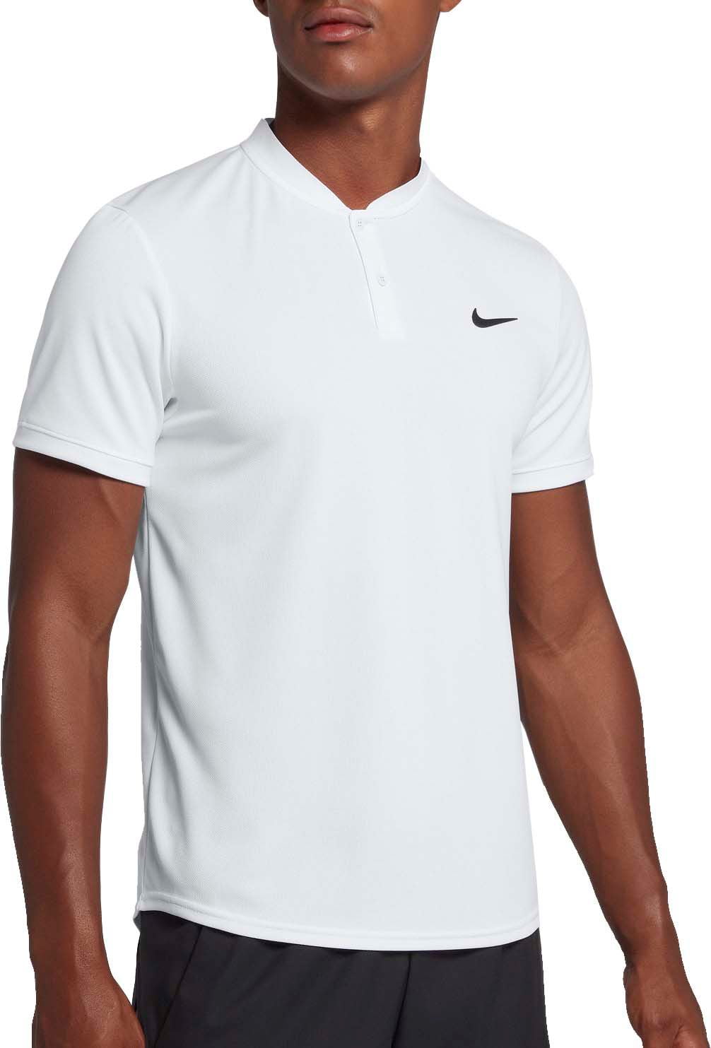 Necesito alcanzar núcleo Nike Men's NikeCourt Dry Blade Tennis Polo, White/Black, M - Walmart.com
