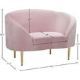 thumbnail image 6 of Pemberly Row Contemporary Velvet Accent Chair in Pink and Gold, 6 of 6