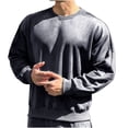 thumbnail image 2 of pstuiky camisetas de manga larga para hombre, Sudadera informal de cuello redondo y manga larga para hombre camisetas de hombre xxl, 2 of 6