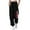 d Black, variant on LYXSSBYX Leisure Trousers for Women Hot Sale Clearance Chinoiserie Solid Print Sweatpants High Waist Workout Wide Leg Pants Pocket Sporty Athletic Fit Jogger Pants