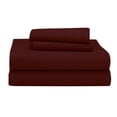 thumbnail image 4 of 1800 Series Brushed Microfiber- 29 Inch Deep Pocket Short Queen Camper RV/Trailer Sheet Set (60x75), Solid Burgundy - Wrinkle, Fade Resistant, Easy to care, 4 of 5