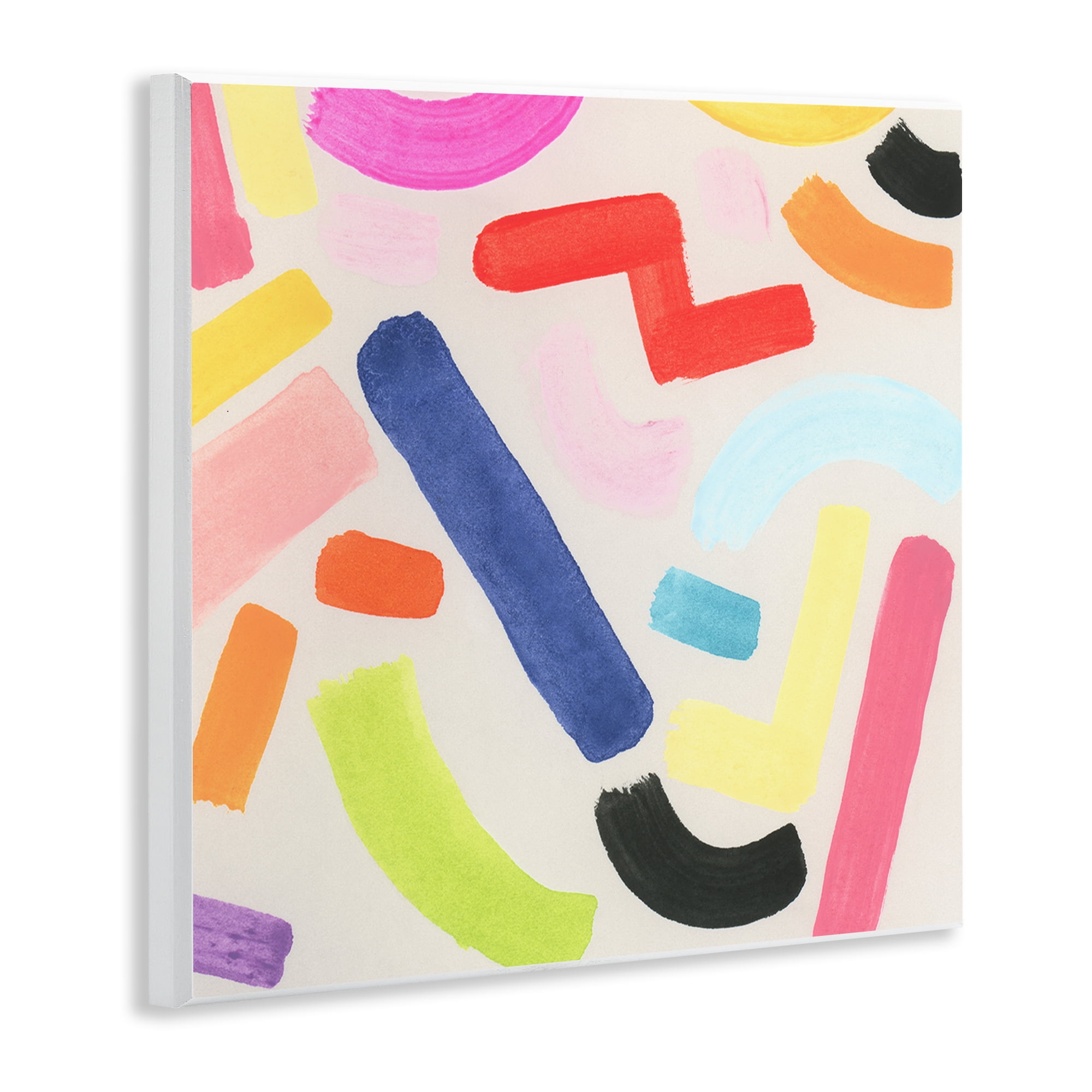 Stupell Industries Scattered Retro Shapes Abstract Painting Unframed Art Print Wall Art, 12 x 12