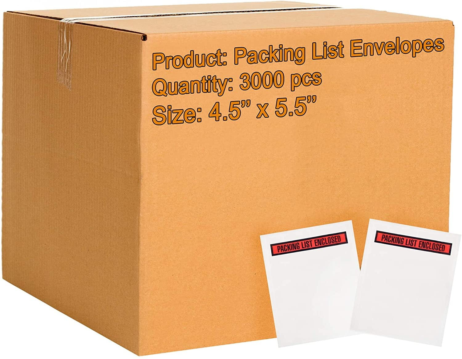 Pack of 5000 Packing List Envelopes 4.5 x 6 Packing List Enclosed 4 1/2
