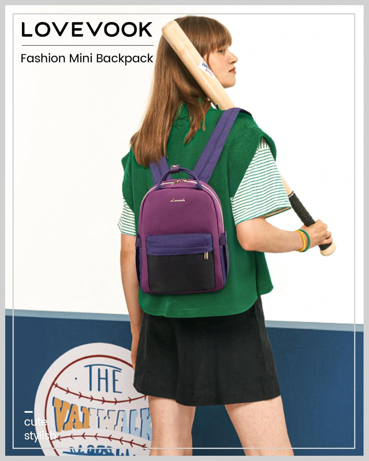 Lovevook Mini Backpack Purse for Women, Small Backpack Cute Fashion Daypack with USB Charging Port for Work Travel Daily Shopping Dating