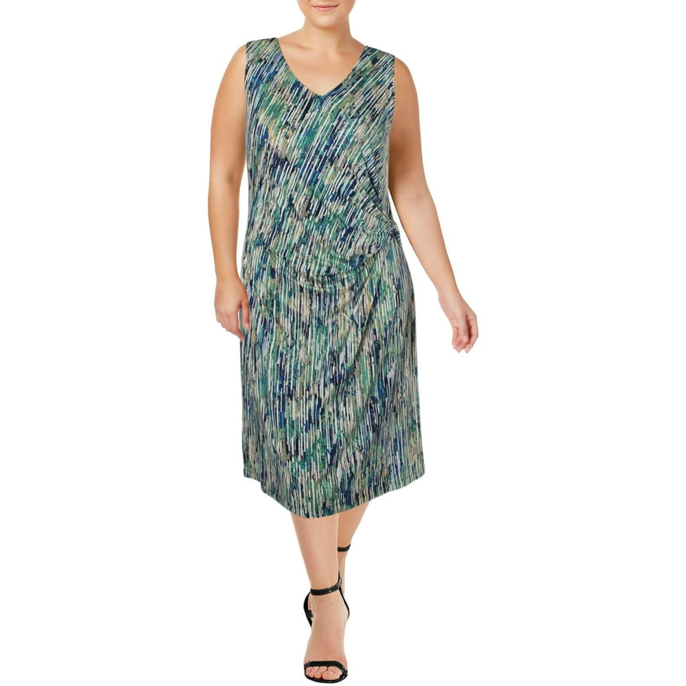 NIC+ZOE - Nic + Zoe Womens Plus Mirage Sleeveless Printed Casual Dress ...
