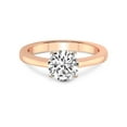 thumbnail image 3 of IGI Certified 3 Carat Round Shape Lab Grown Diamond Engagement Ring | 14K Rose Gold | Demi Four Prong Lab Diamond Ring | FG-VS1-VS2 Quality Friendly Diamonds, 3 of 5