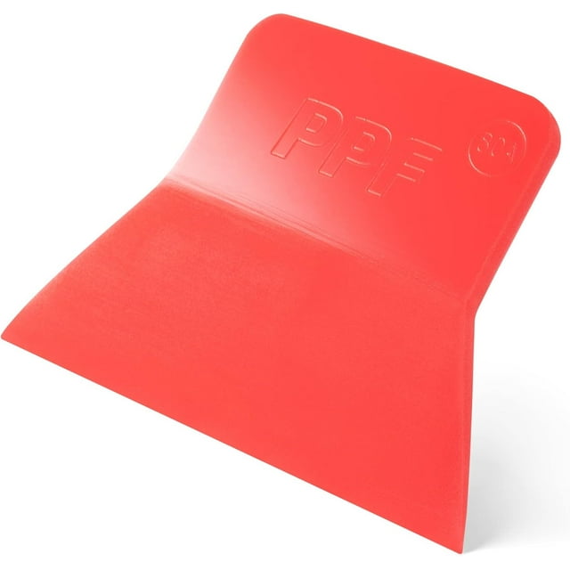 FOSHIO PPF Squeegee Vinyl Wrap Tool, 80A Hardness Anti-Scratch Rubber Scraper Soft TPU Mini Squeegee Window Tint Tool for Paint Protection Film, Squeegee for Window Cleaning (Red)