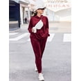 thumbnail image 5 of Zeagoo Plus Size Tracksuits Set for Women 2 Piece Sweatsuits Velour Outfits Pullover Hoodie and Sweatpants with Pockets, 5 of 6