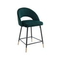 thumbnail image 1 of Velvet Counter Stool In Green Color, 1 of 3