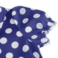 thumbnail image 5 of LTTVQM Spring Dresses for Girls 2025 7-8 Retro Polka Dots Polo Dresses Casual Lapel Midi Dress Vacation Short Sleeve A-Line Dress Light Blue 7-8, 5 of 5