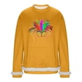 thumbnail image 3 of RKSTN Crew Neck Sweatshirts for Men Carnival Graphic Print Oversized Versatile Fleece Sweatshirt Mens Casual Round Neck Relaxed Fits Comfy Pullover Carnival Party Sweatshirt Top Fall Winter Clothes, 3 of 7