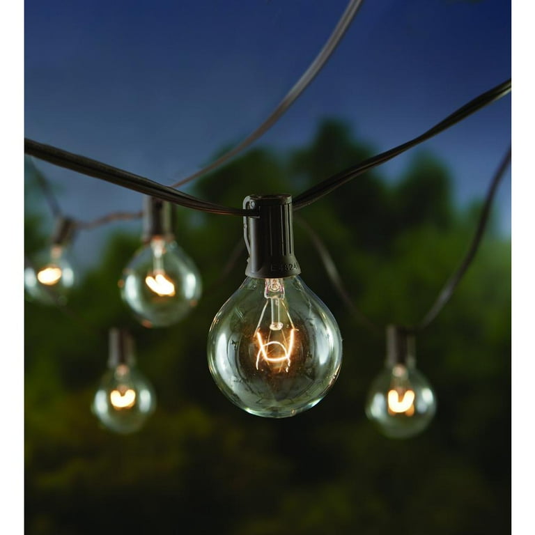 12-Light Large Cafe Clear String Lights 12-Light Large Cafe Clear String Lights
