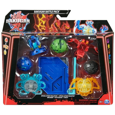 Bakugan Battle 5-Pack Spinning Action Figures, Special Attack Nillious, Mantid, and more