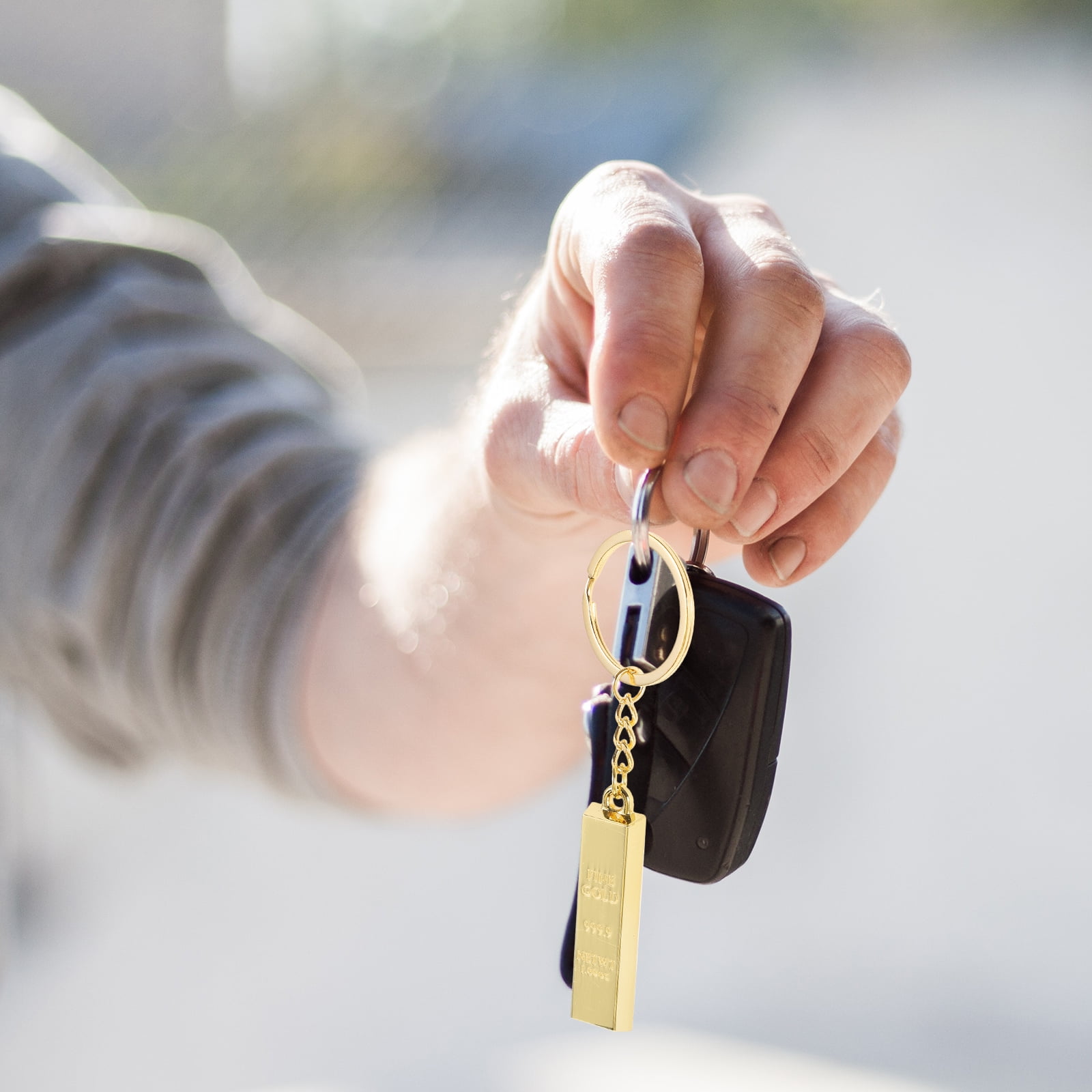 FRCOLOR 6pcs Bar Key Ring Car Key Ring 6pcs Bar Engravedable Keychain 4 Sided Keychain Vertical Bar Keychain Gift for Family Best Friend Bridesmaid