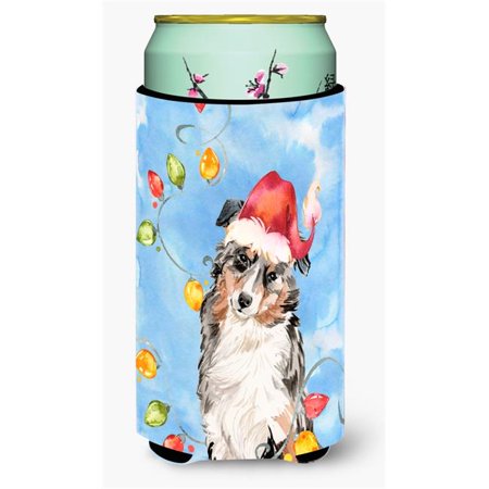 

Christmas Lights Australian Shepherd Tall Boy Beverage Insulator Hugger