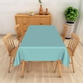 thumbnail image 5 of Turquoise Table Cloth, 60x84 Inch Rectangle Polyester Fabric Tablecloth Thick,Wrinkle Resistant Washable Reusable Table Cover for Dining Picnic Outdoor Camping Anniversary Party Decoration, 5 of 7