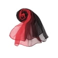thumbnail image 2 of Bufanda Color Degradado Largo Chiffon Ligero Para Mujeres Rojo / Negro 63"x19.6", 2 of 8