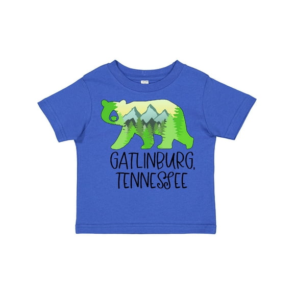 Inktastic Gatlinburg, Tennessee Mountains and Bear Shape Boys or Girls Toddler T-Shirt