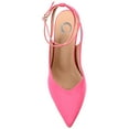 thumbnail image 5 of Journee Womens Marcella Buckle Mid Stiletto Pointed Toe Pumps, Widths Available, 5 of 10