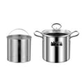 thumbnail image 4 of Olla para freír de acero inoxidable, utensilios de cocina, freidora de aceite, olla para cocinar con asas dobles, olla para patatas fritas resistente Macarena Freidora, 4 of 8