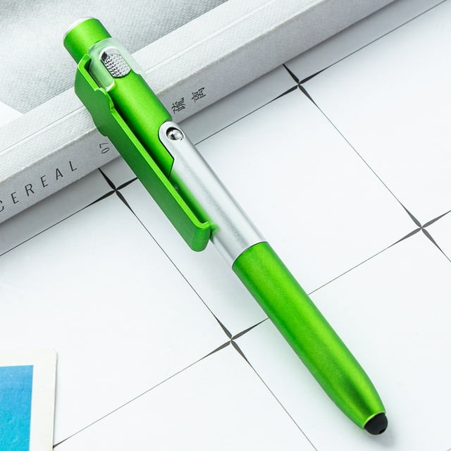TopLLC Multifunctional Ballpoint Pen 4-in-1 Writing Pen With StylusPen Led Light Foldable Phone Stand For Office Staff Capacitive Ballpoint Pen Capacitive ballpoint pen