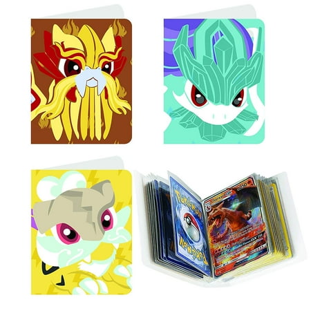 Totem World 3 Mini Binder Collectors Album for Pokemon Cards - Each Holds 60 Cards - Top Load Sleeves Included - Protect Your Deck in Style - Inspired by Legendary Beast Suicune, Entei and (The Top 10 Best Pokemon)