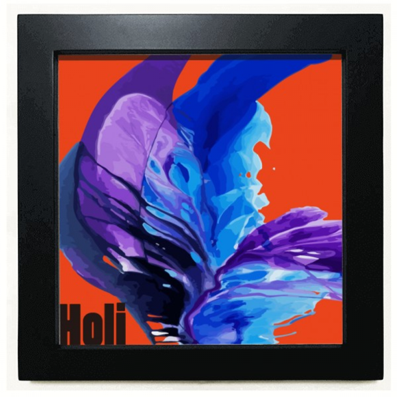 Twin Flames Surround Holi Day Black Square Frame Picture Wall Tabletop