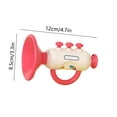 thumbnail image 3 of Pink Children'S Trumpet Toy, Blowing Instrument For Sensory Play, Safe Abs Material Promotes Lung Capacity And Auditory Skills, 3 of 6