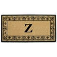 thumbnail image 1 of Nedia Home O2193Z 22 x 36 Po Corinthienne Résistant Tapis de Porte en Fibre de Coco&44; Monogramme Z - Noir, 1 of 1