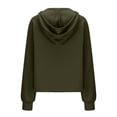 thumbnail image 5 of SDNall Half Zip Sweatshirt Women Half Zip Cropped Hoodies Fleece Quarter Zip Up Pullover Sweatshirts Winter Clothes 2023 Outfits Sweater Coat (Green, Sizes S-XXL), 5 of 9