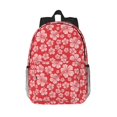 thumbnail image 1 of Easygdp Red Hibiscus Flower Mochila Ligera de 15 Pulgadas para Estudiantes, Mochila Cómoda para la Escuela y Viajes, Correas Ajustables, 1 of 6