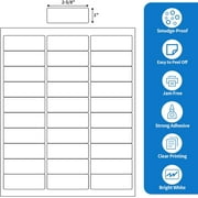 SJPACK 1 x 2-5/8 Shipping Return Address Mailing Labels 30 per Sheet Printable FBA Barcode Stickers for Laser & Inkjet Printer 30 Up White