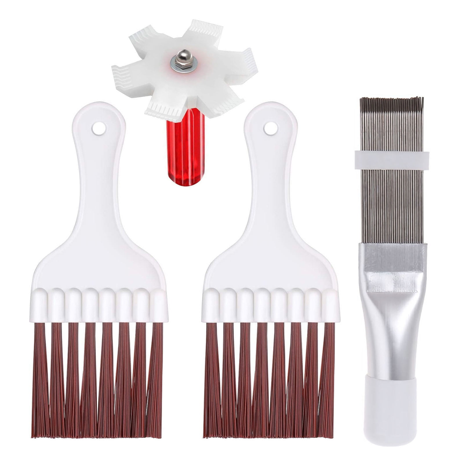 Mixfeer 2pcs Air Conditioner Condenser Fin Cleaning Brush and Comb Set Fin Cleaner Fin Straightener Refrigerator Coil Cleaning Kit HVAC Maintenance