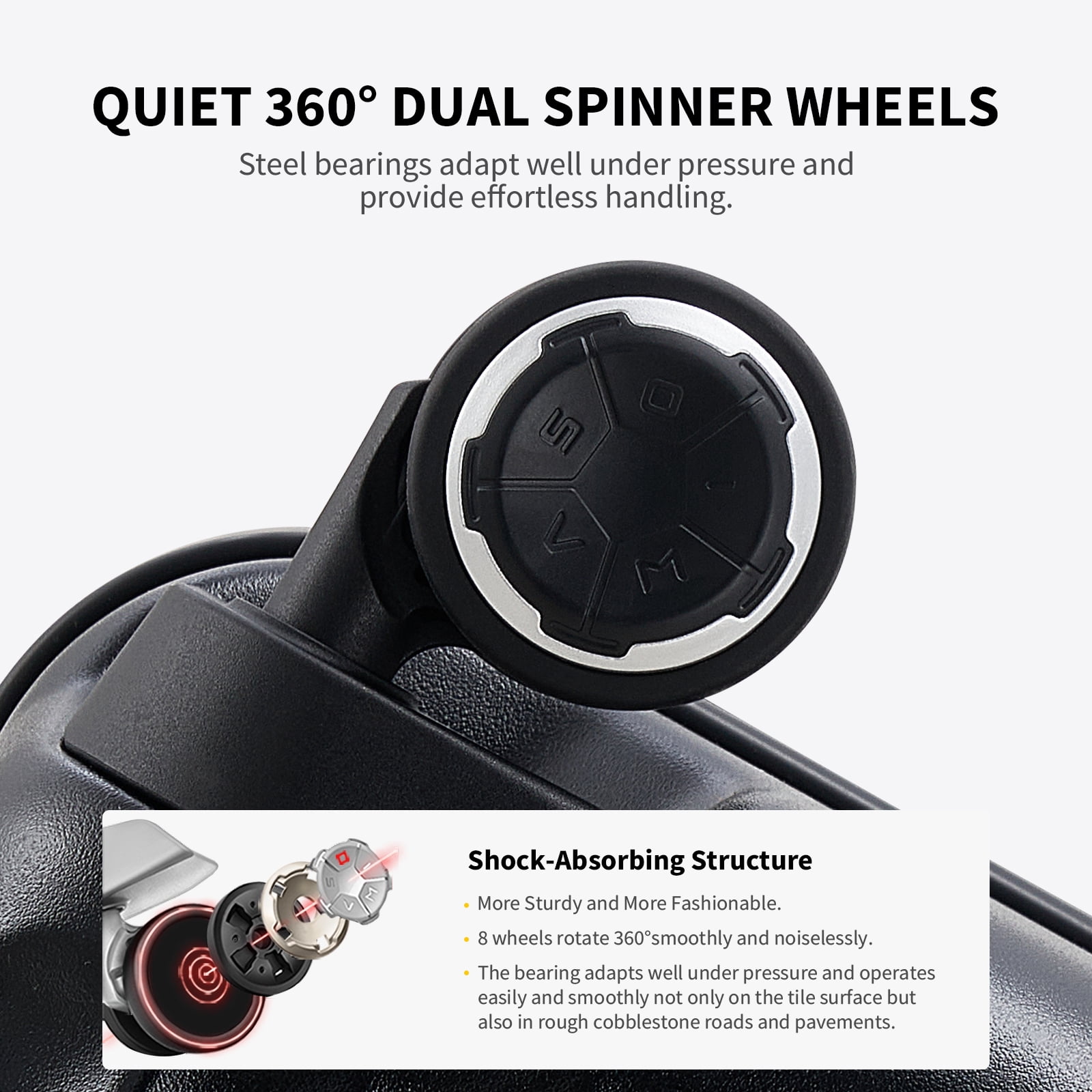 OIWAS 20 Inch  Hard-Shell Spinner Carry-on Luggage with TSA Lock