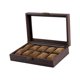 thumbnail image 1 of Caja de almacenamiento para relojes con tapa transparente, vitrina de regalo, protección para relojes, a prueba de polvo, decoración del hogar. 10 ranuras, 1 of 9
