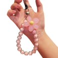 thumbnail image 2 of Hyasfey Women Phone Wrist Lanyard Candy Color Flower Beads Phone Wrist Rope Anti-lost Cell Phone Case Hand-held Strap, 2 of 8
