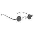 thumbnail image 2 of Gafas de sol pequeñas con montura redonda Gafas creativas Gafas decorativas para fiestas Gafas de playa para hombres y mujeres (Negro), 2 of 5