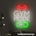 thumbnail image 3 of Handmadetneonsign Gym Mode Neon Wall Sign, Weightlifting Led Light Wall Art Decor, Gym Room Wall Decor 58362, 3 of 5
