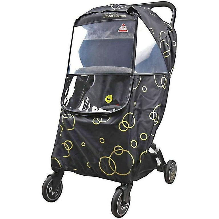Hippo Collection Universal Stroller Weather Shield Rain Cover With Bubble Gray