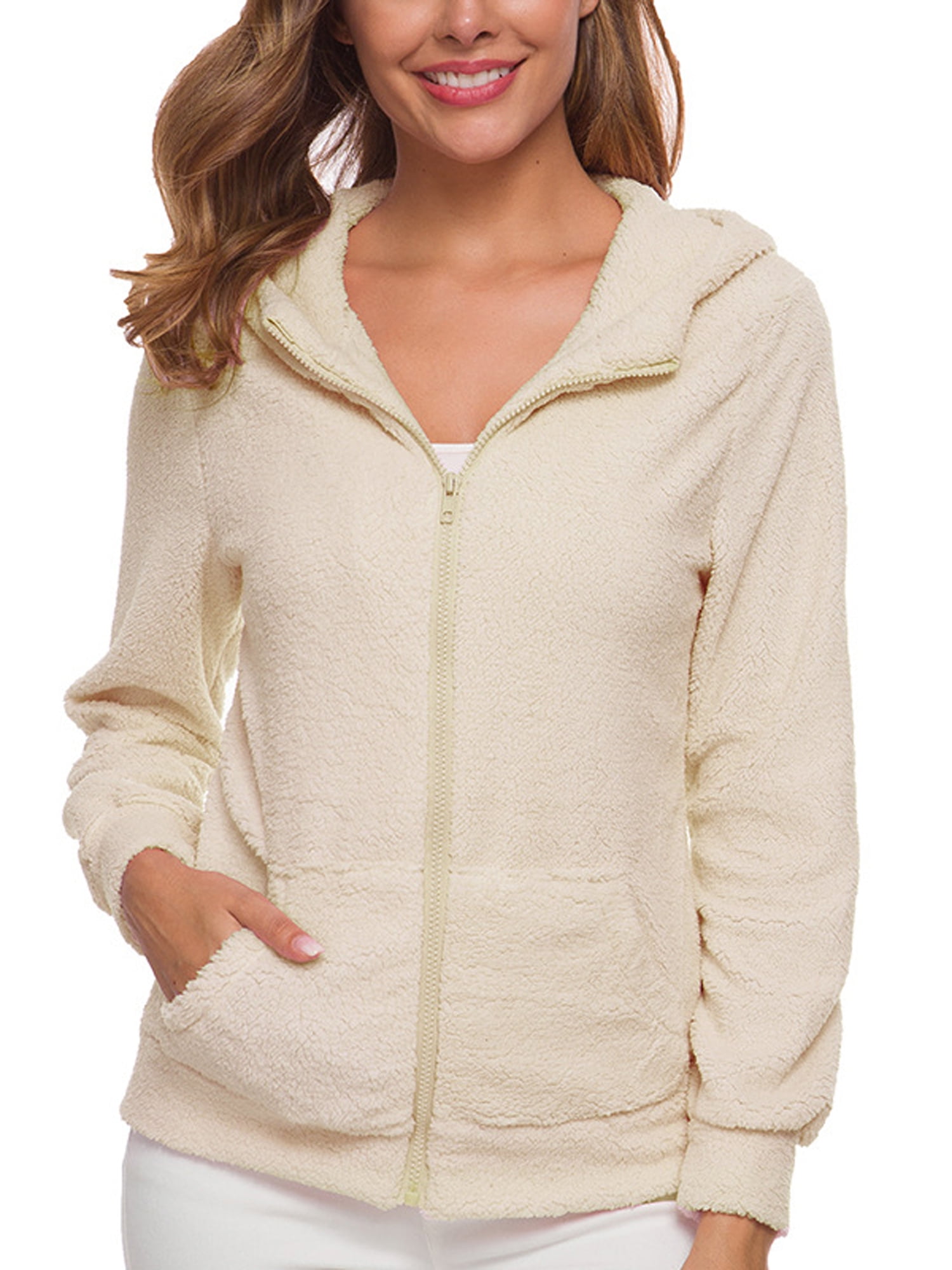 white teddy bear jacket