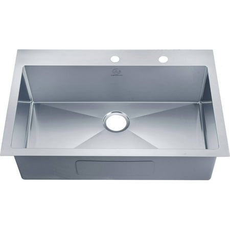 Nationalware 18-gauge Stainless Steel 33-inch Single Basin Overmount Kitchen Sink