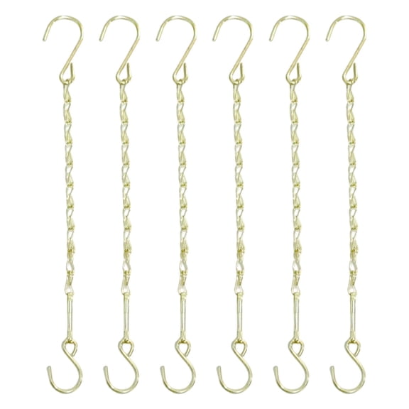 6 Pack Hanging Chains with S Hooks, Metal Chains Hanger for Hanging Bird Feeders, Billboards, Chalkboards, Basket, Planters, Lanterns, Wind Chimes