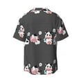 thumbnail image 2 of Disketp Men's Hawaiian Cute Farm Milk Animal Print Shirts Button Down Holiday Beach Shirts-Small, 2 of 7