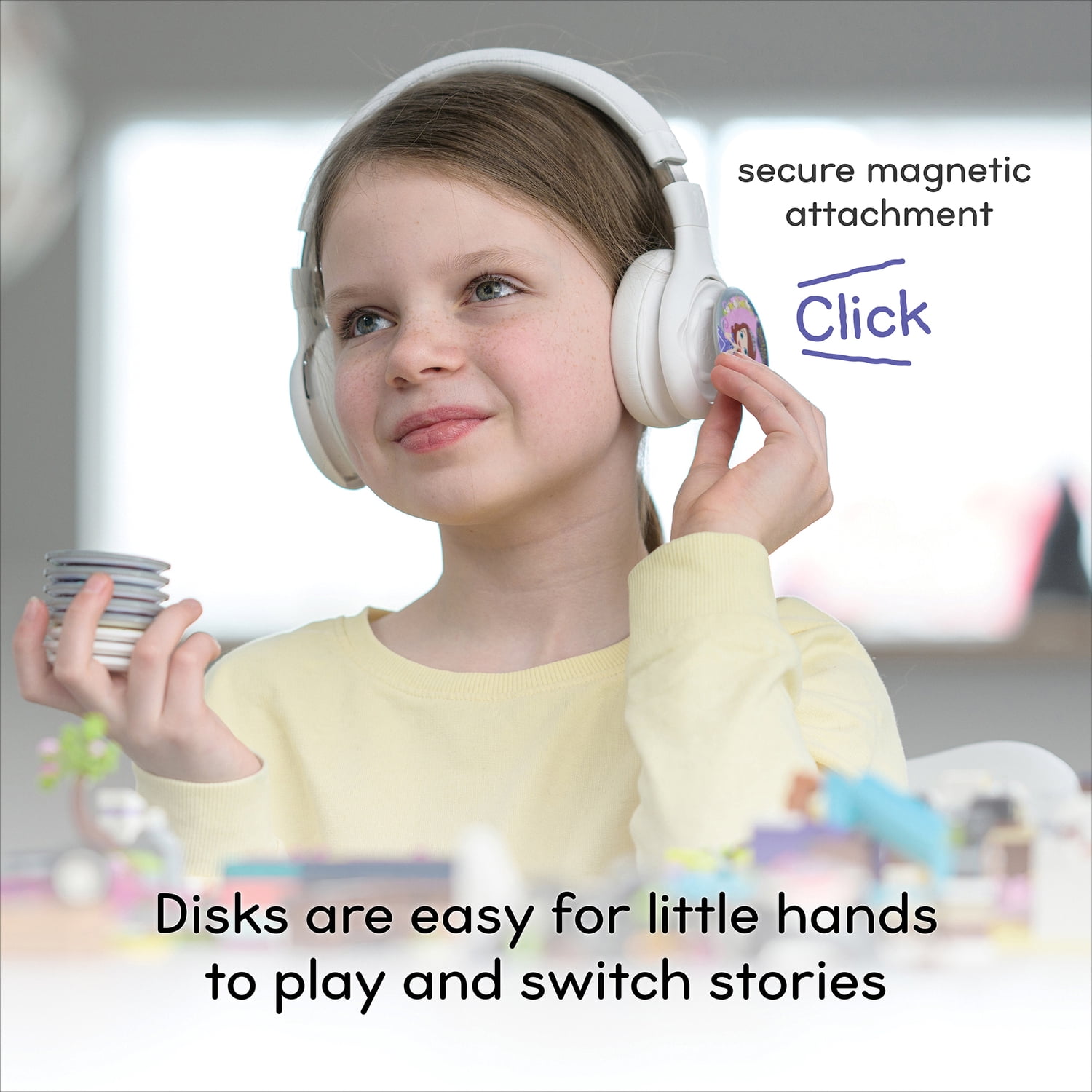 ONANOFF StoryShield Screen-Free Audio Storytelling Disk for StoryPhones (The World With Baby Bot), STSH-LINGOKIDS-BABYBOT